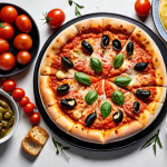 **Italian Food Spread:** A vibrant table filled with various Italian dishes beyond pizza and pasta. Include regional specialties, high-quality ingredients like ripe tomatoes, olive oil, and cheese. Capture the essence of Italian culinary diversity.
